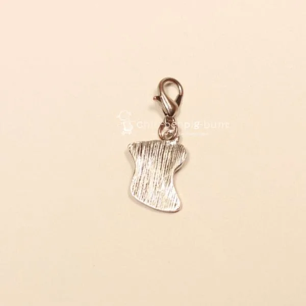 Charmsanhänger Weihnachten Nikolaussocke rot mit grün Schleife - charms anhaenger weihnachten weihnacthsschuh rot versilbert (1)